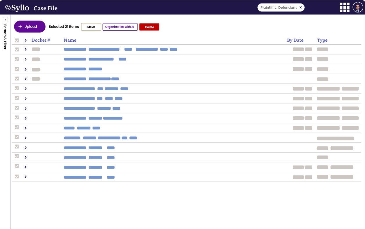 Automated Case Organization